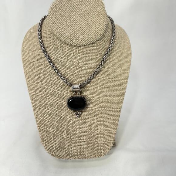 Sterling silver rope chain and pendant - Picture 2 of 7
